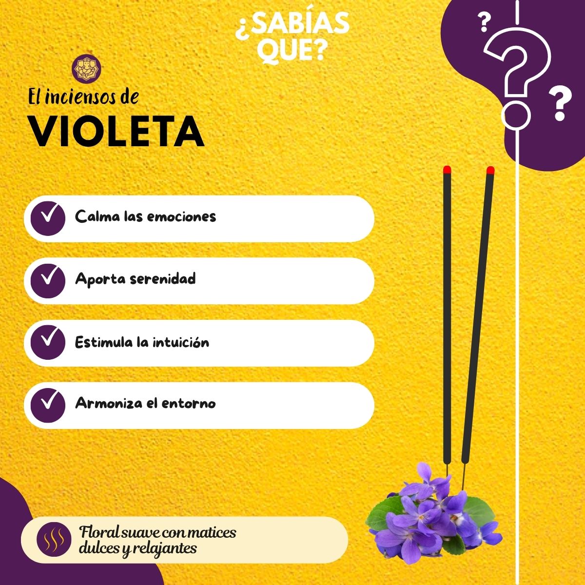 Incienso Cascada Violeta 120 conos