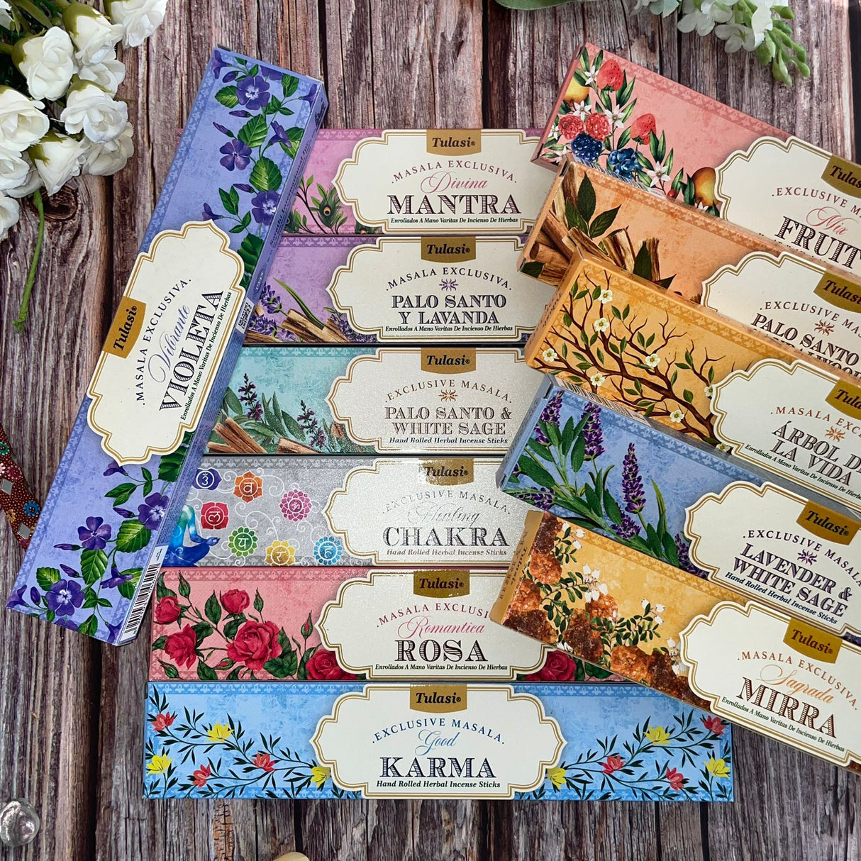 Pack de 12 Inciensos Tulasi Massala
