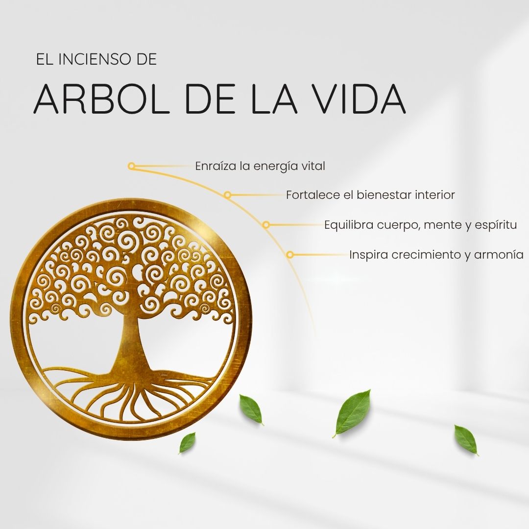 Incienso Árbol de la Vida con Jade Verde