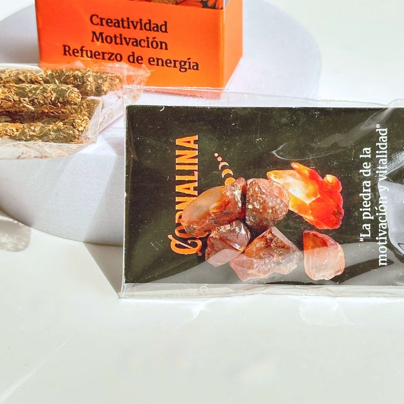Incienso Creatividad con Piedras de Cornalina