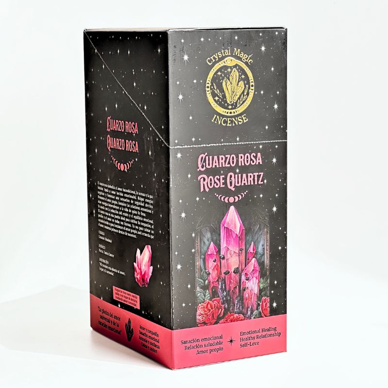 Incienso con Piedras de Cuarzo Rosa