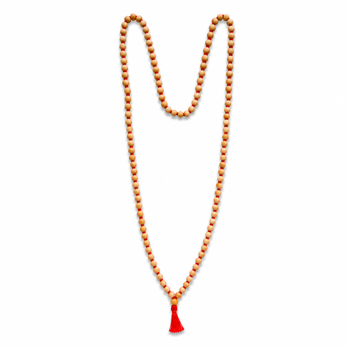 Japa Mala Anudada Naranja 8mm