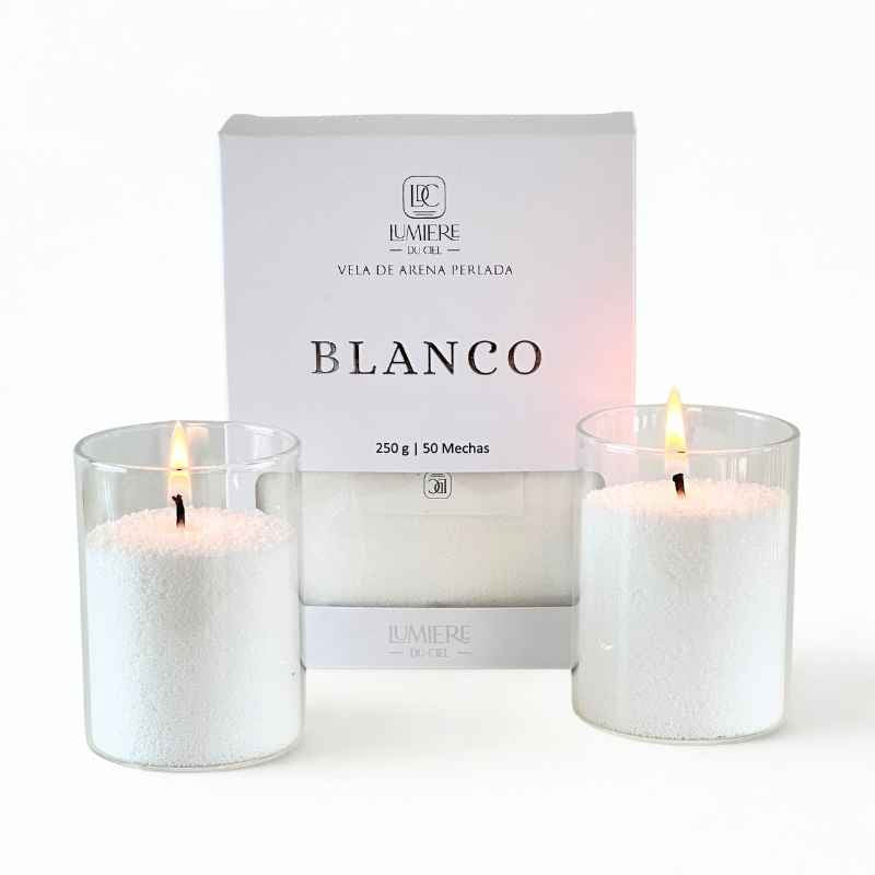 Pack Vela Arena Perlada + 2 Porta Velas