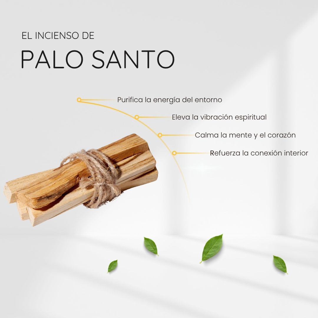 Incienso Palo Santo con Piedra Obsidiana