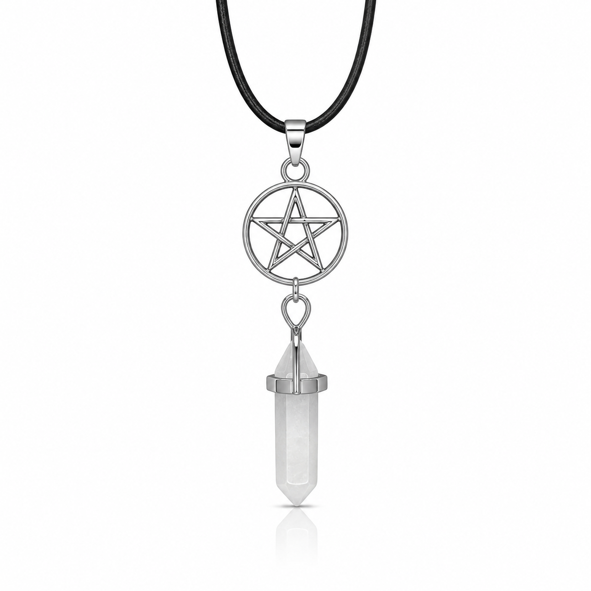 Colgante Estrella de Punta Cuarzo de Cristal