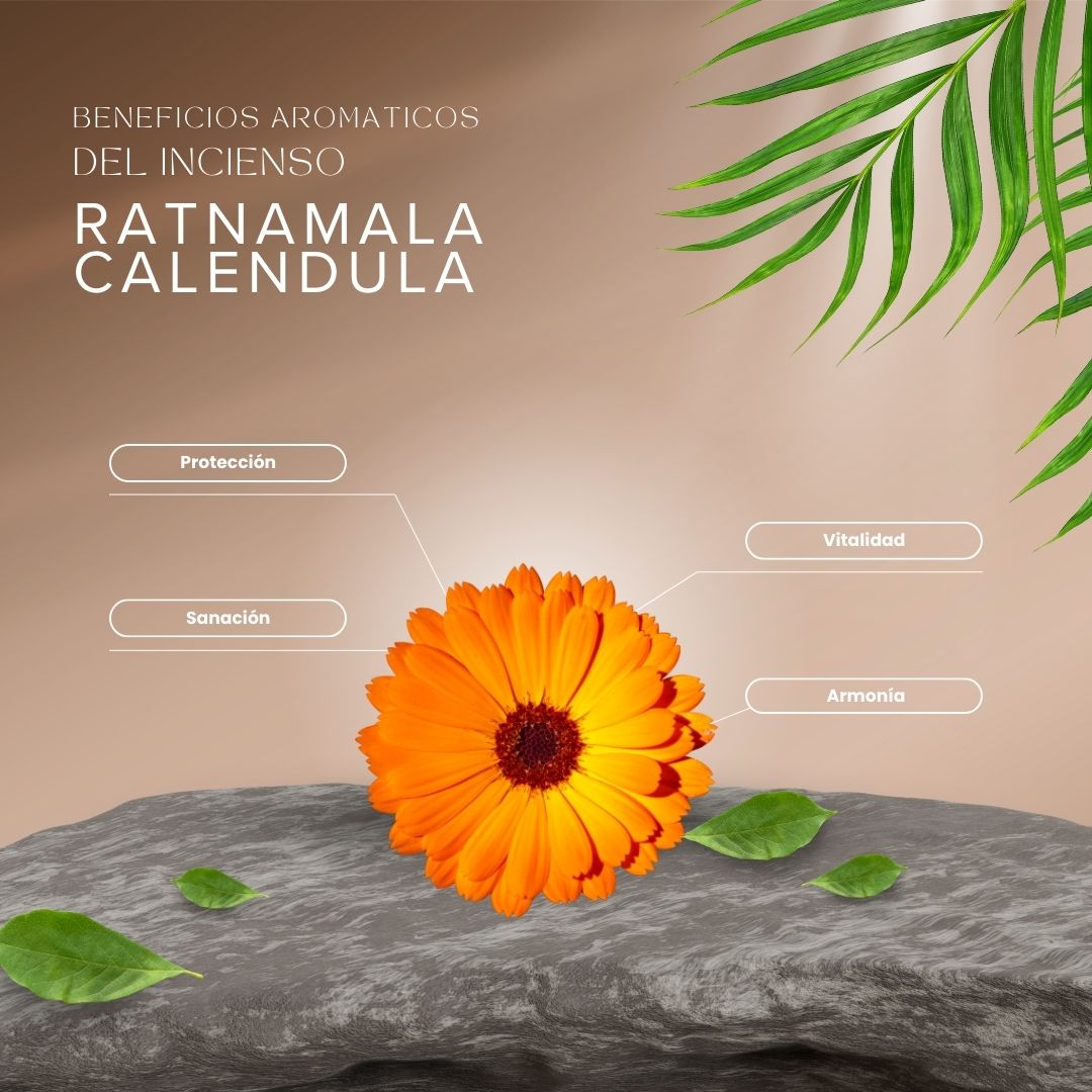 Sahumerio Orgánico Ratnamala Caléndula