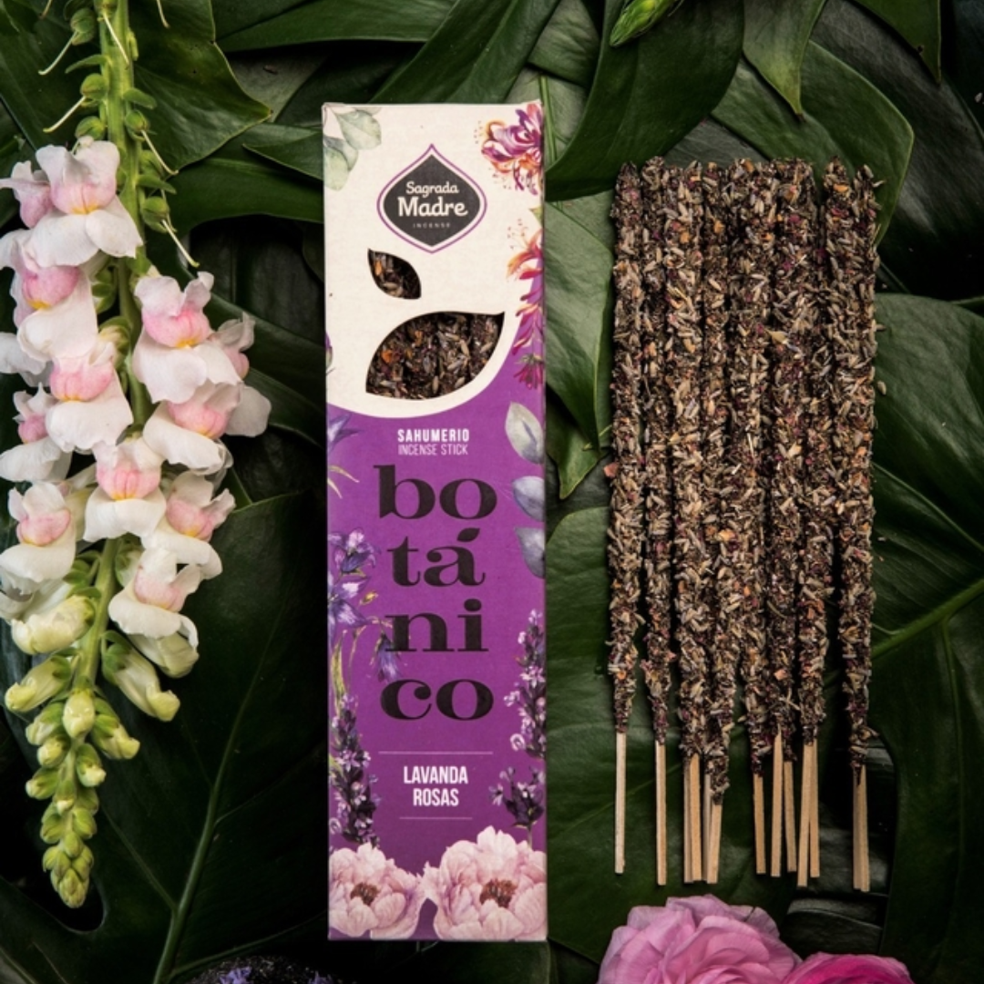Sahumerio Botánico Lavanda y Rosas