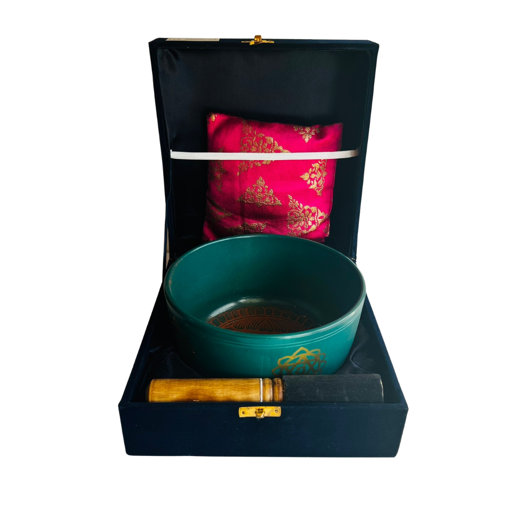 Box Cuenco Tibetano Verde YAM - 18cm