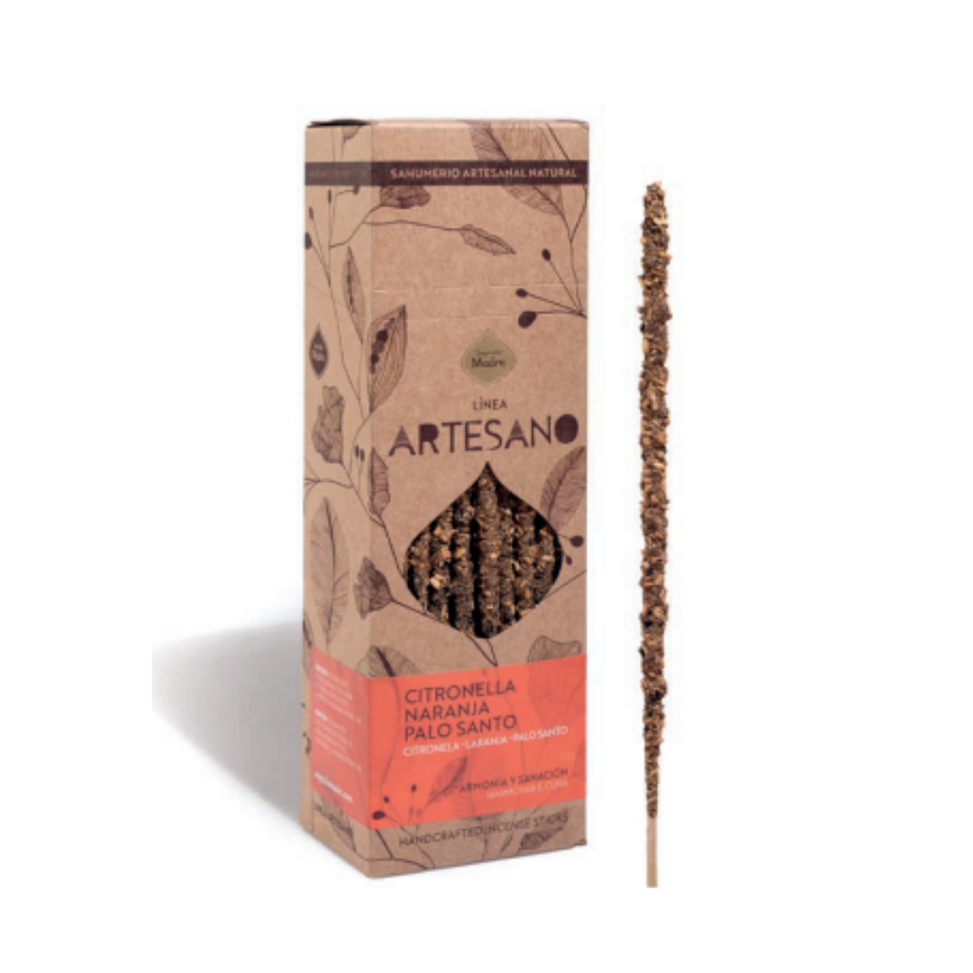 Sahumerio Artesano Citronela, Naranja y Palo Santo 30u