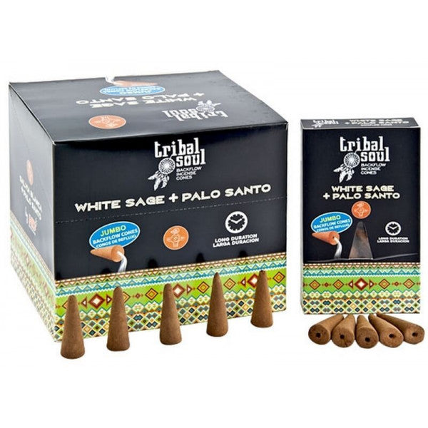 Incienso Cascada Salvia Blanca + Palo Santo 120Conos