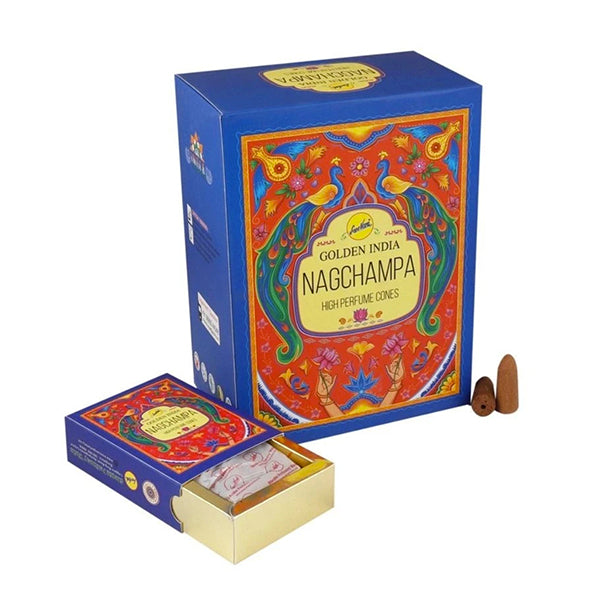 Incienso Cascada Golden Indian Nag Champa 10 conos