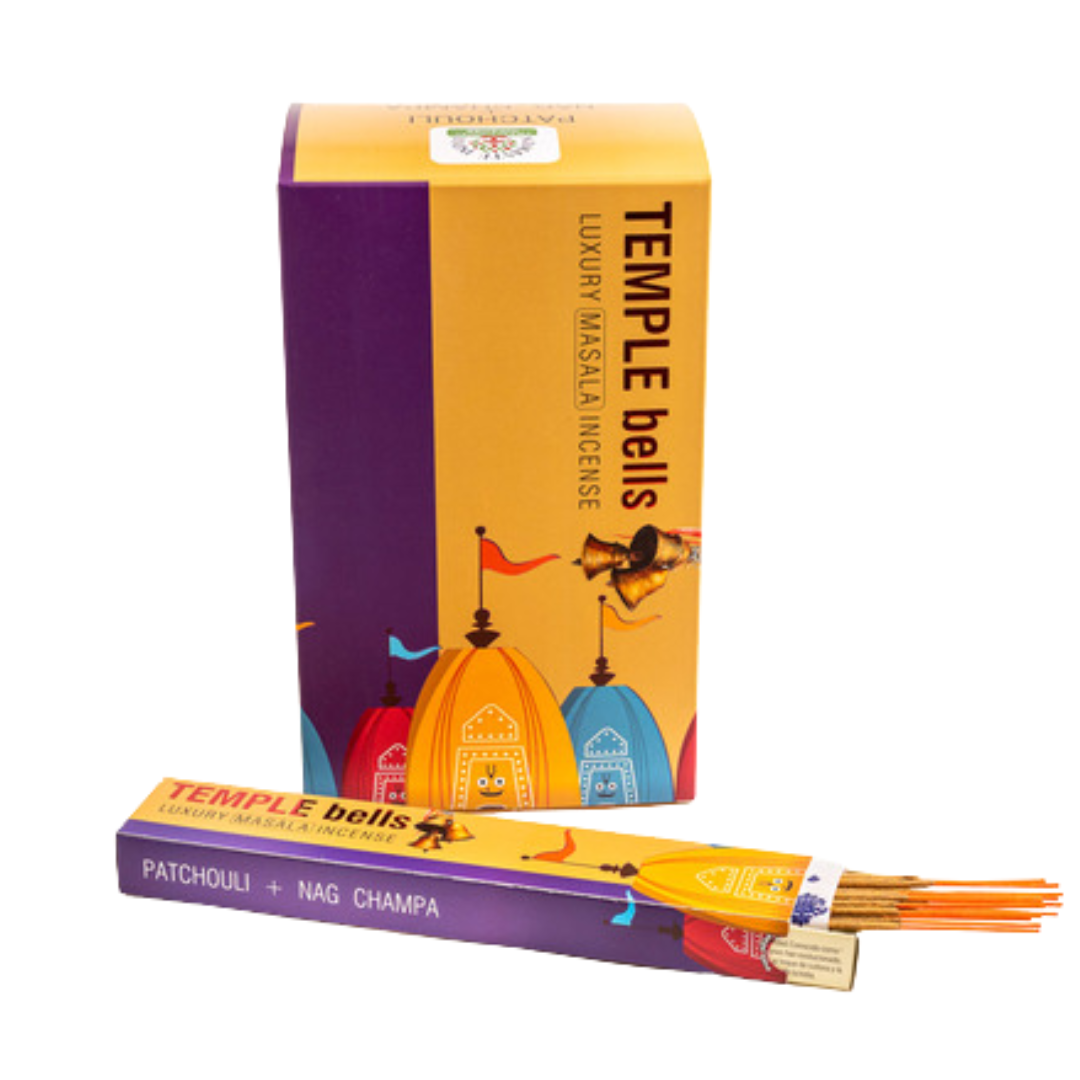 Incienso Temple Bells Nag Champa + Patchouli