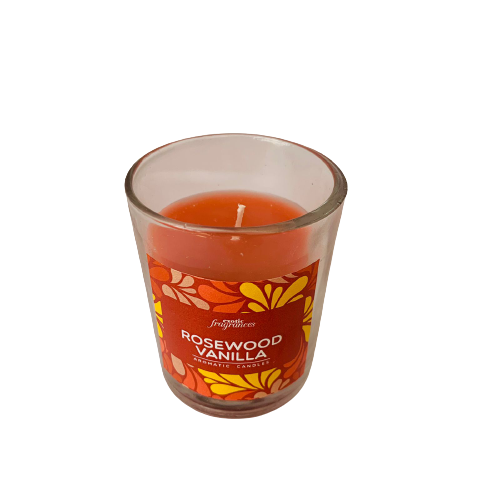 Vela en Vaso Palo de Rosa Vainilla