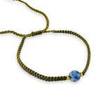 Pulsera de Hilo 6mm Ajustable con Piedra Preciosa