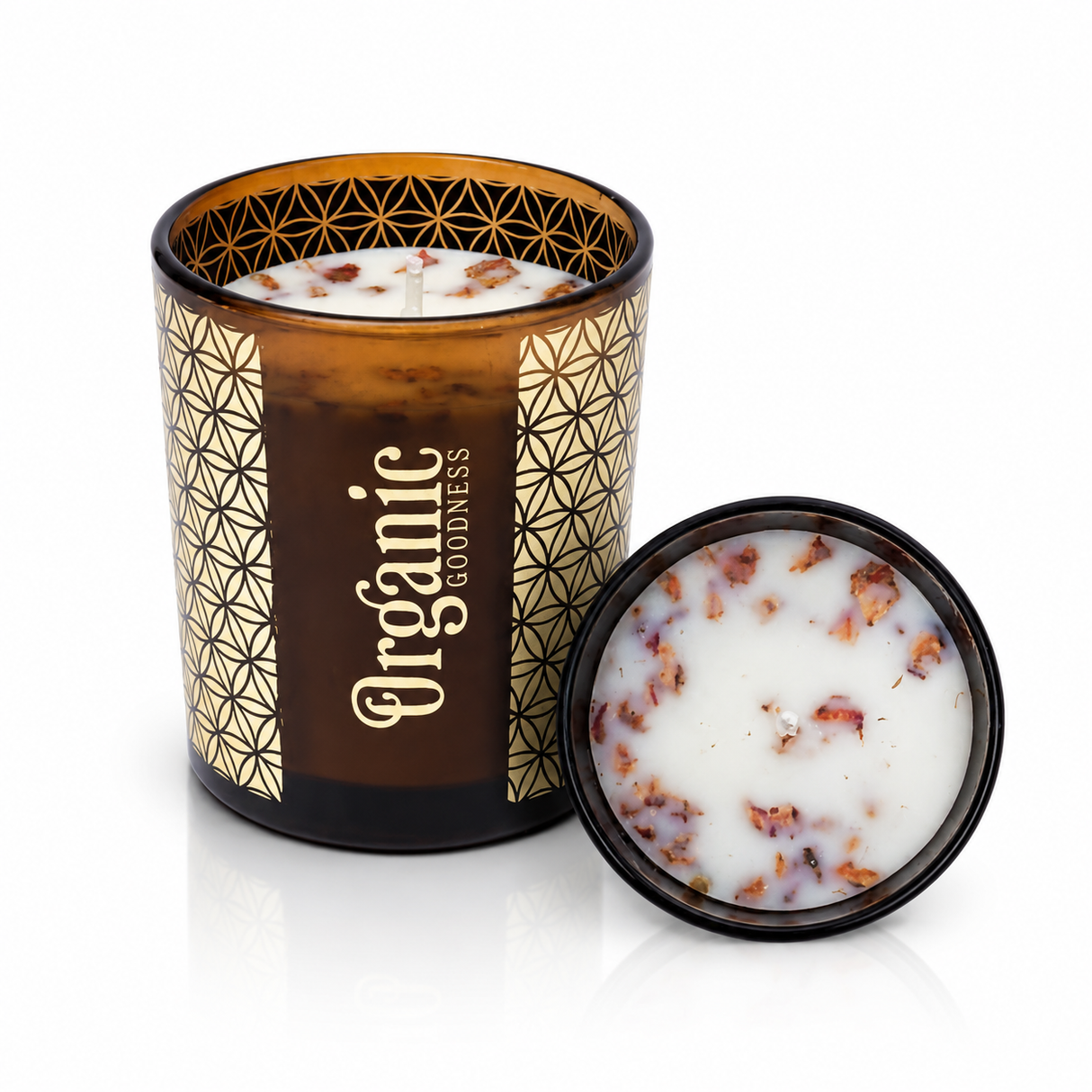 Vela Rosa y Geranio Organic Goodness