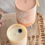 Vela Boho Palo Santo con Piedra Obsidiana 200gr