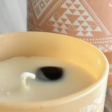 Vela Boho Palo Santo con Piedra Obsidiana 200gr