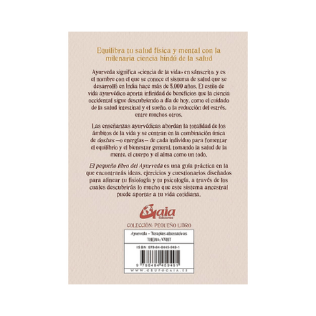 El Pequeño Libro del Ayurveda (Libro)