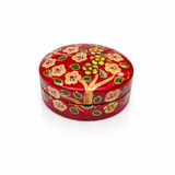 Cajita de Sueños Oval Mini Flores Rojo