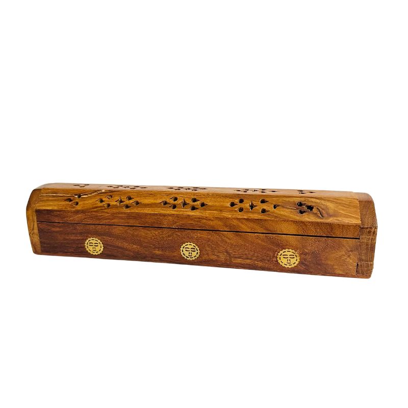 Porta Incienso Caja de Madera - Sol