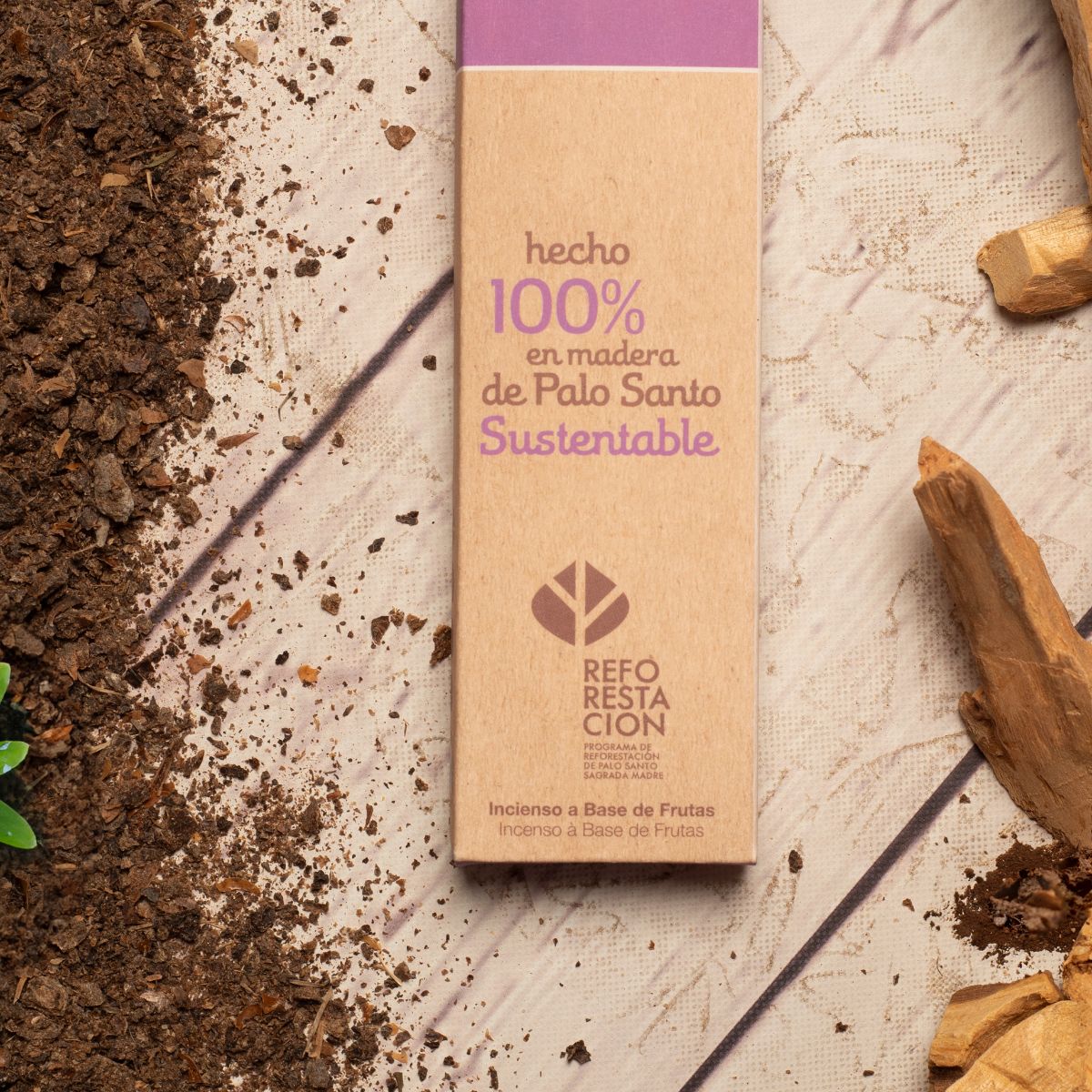 Sahumerio Palo Santo con Violetas