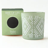 Vela Boho Árbol de la Vida con Piedra Jade 120gr