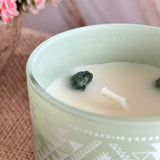 Vela Boho Árbol de la Vida con Piedra Jade 120gr