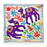 Funda de Cojín Camello Duo Morado