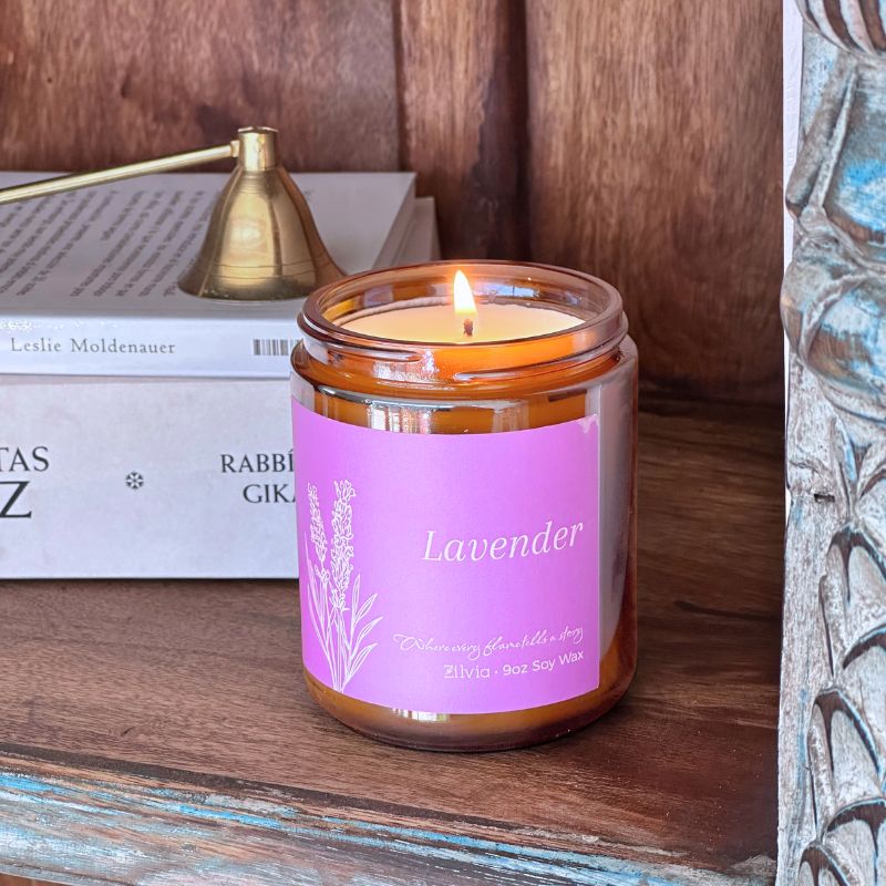 Vela Cera de Soya Lavanda