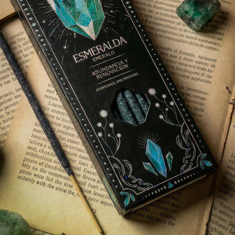 Sahumerio Tarot Gemas Esmeralda Limón Lavanda