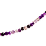 Collar Piedra Ágata Morada 4mm