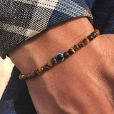 Pulsera Ojo de Tigre con Ojo turco 4mm