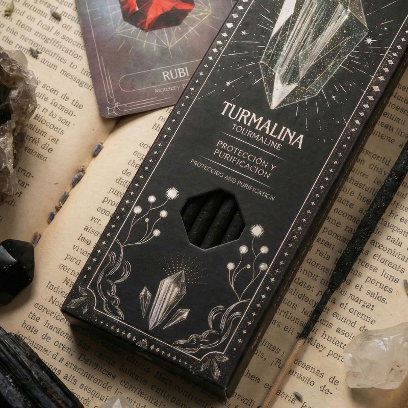 Sahumerio Tarot Gemas Turmalina Mirra Jazmín