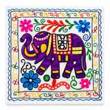 Funda de Cojín Elephant Morado y Rosado