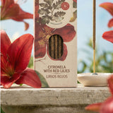 Sahumerio Garden Citronella Lirios Rojos