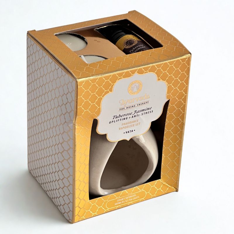 Kit Difusor de Cerámica Ayurveda Flor de Jazmín