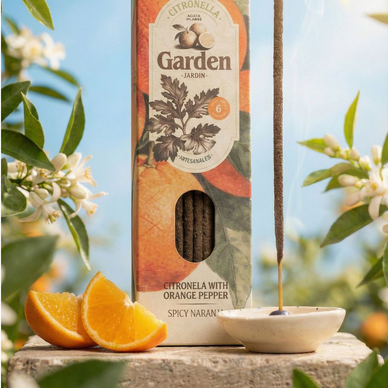 Sahumerio Garden Citronella Naranja Pimienta
