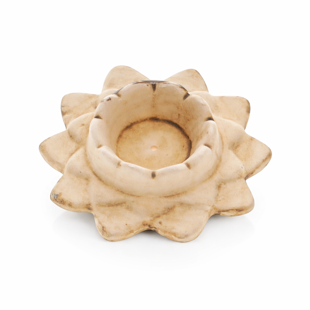 Sahumador Porta Incienso  Flor de Loto Ceramica