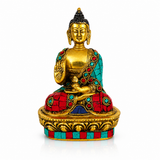 Buda Siddhartha Bronce con Piedras 18 cm
