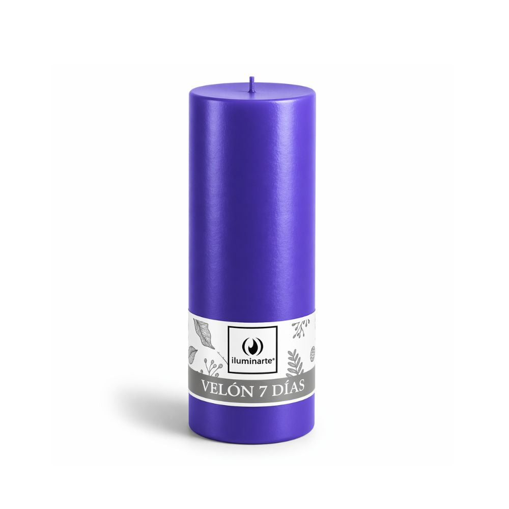 Velón Liso 7 Días Violeta