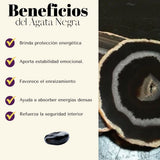 Pulsera Agata Negra 6mm