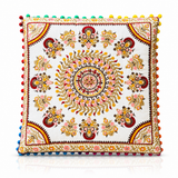 Cojin Boho Amarillo Cuadrado Grande