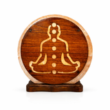 Lampara de Sal del Himalaya con Diseño Chakra Meditación