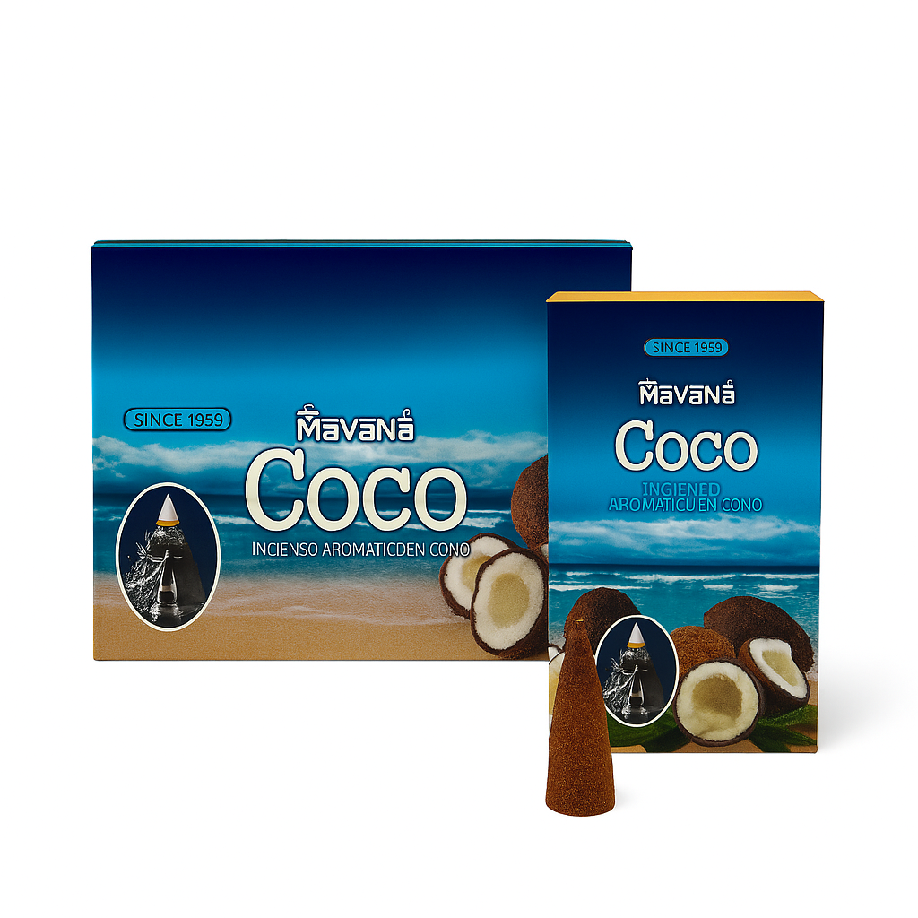 Incienso Cascada Coco 120 Conos - Mavana