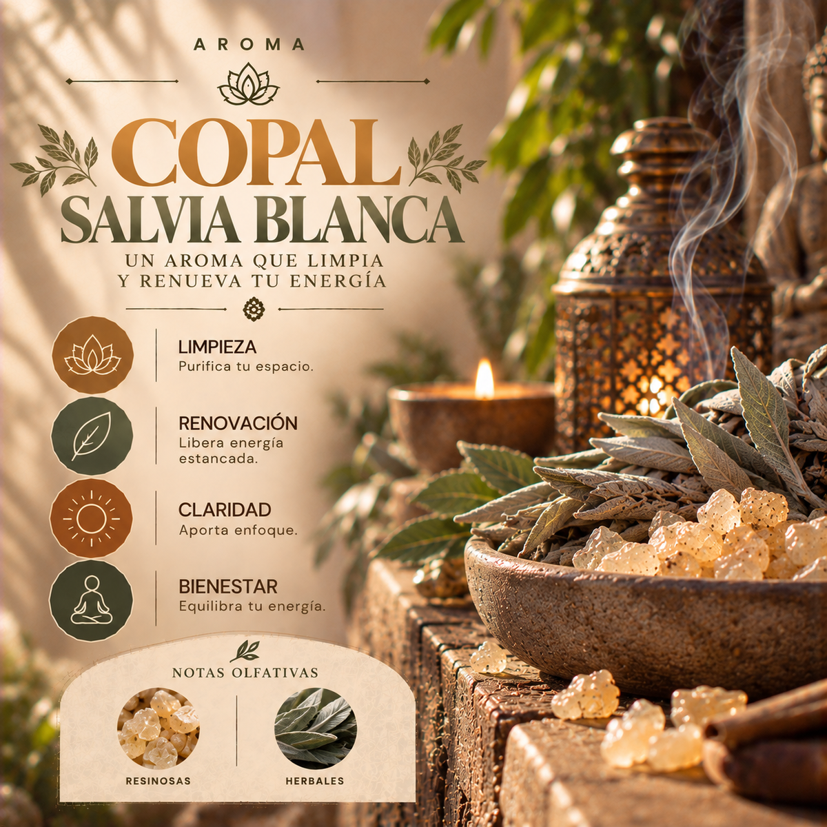 Incienso Copal Salvia Blanca