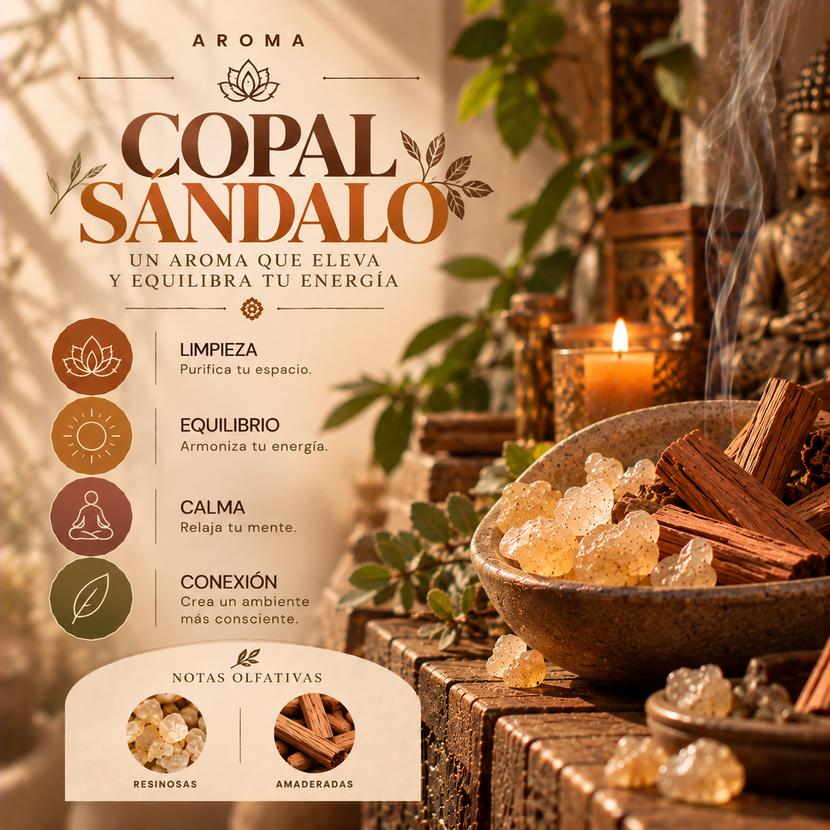 Incienso Copal Sándalo
