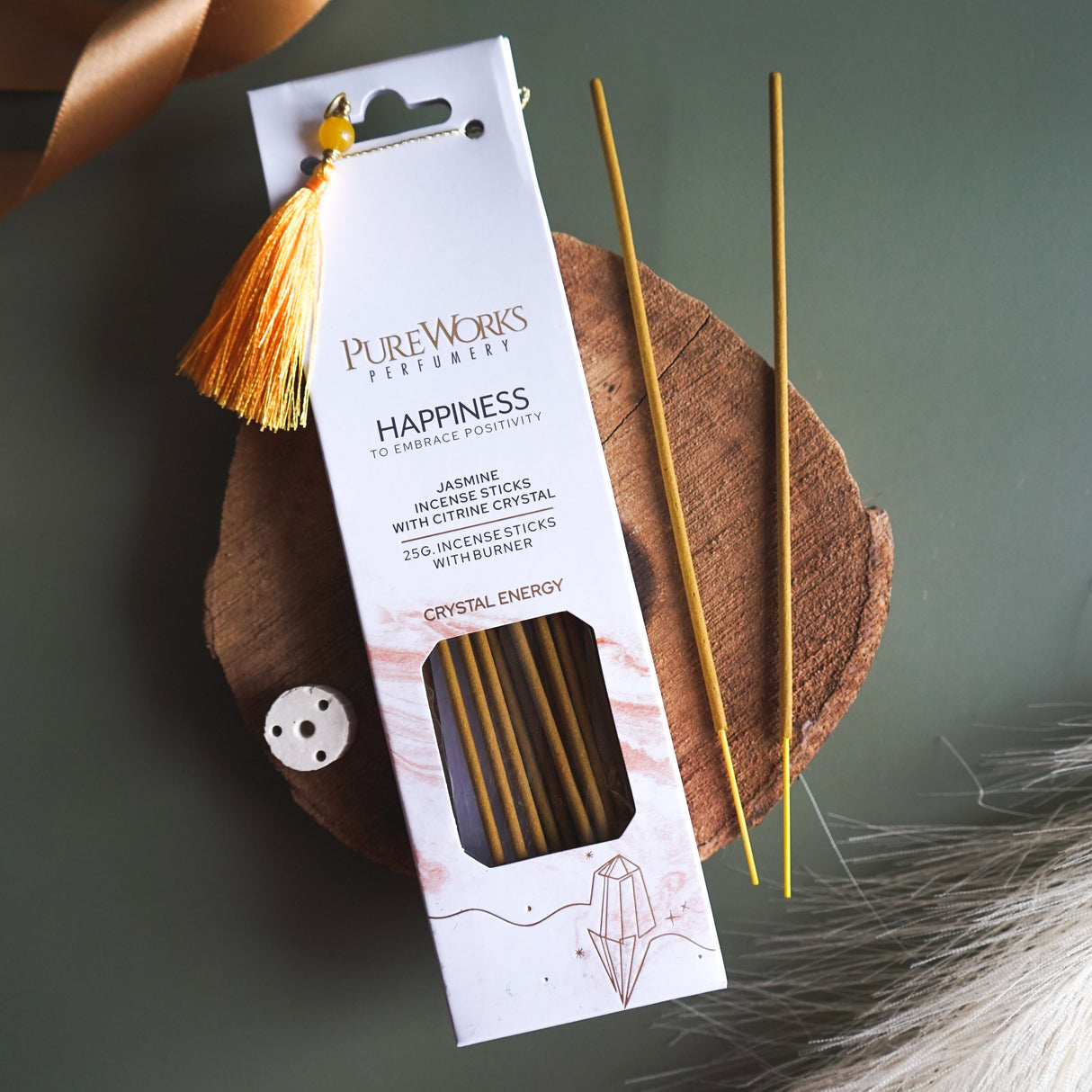 Set incienso Natural Crystal Energy - Felicidad - Song Of India