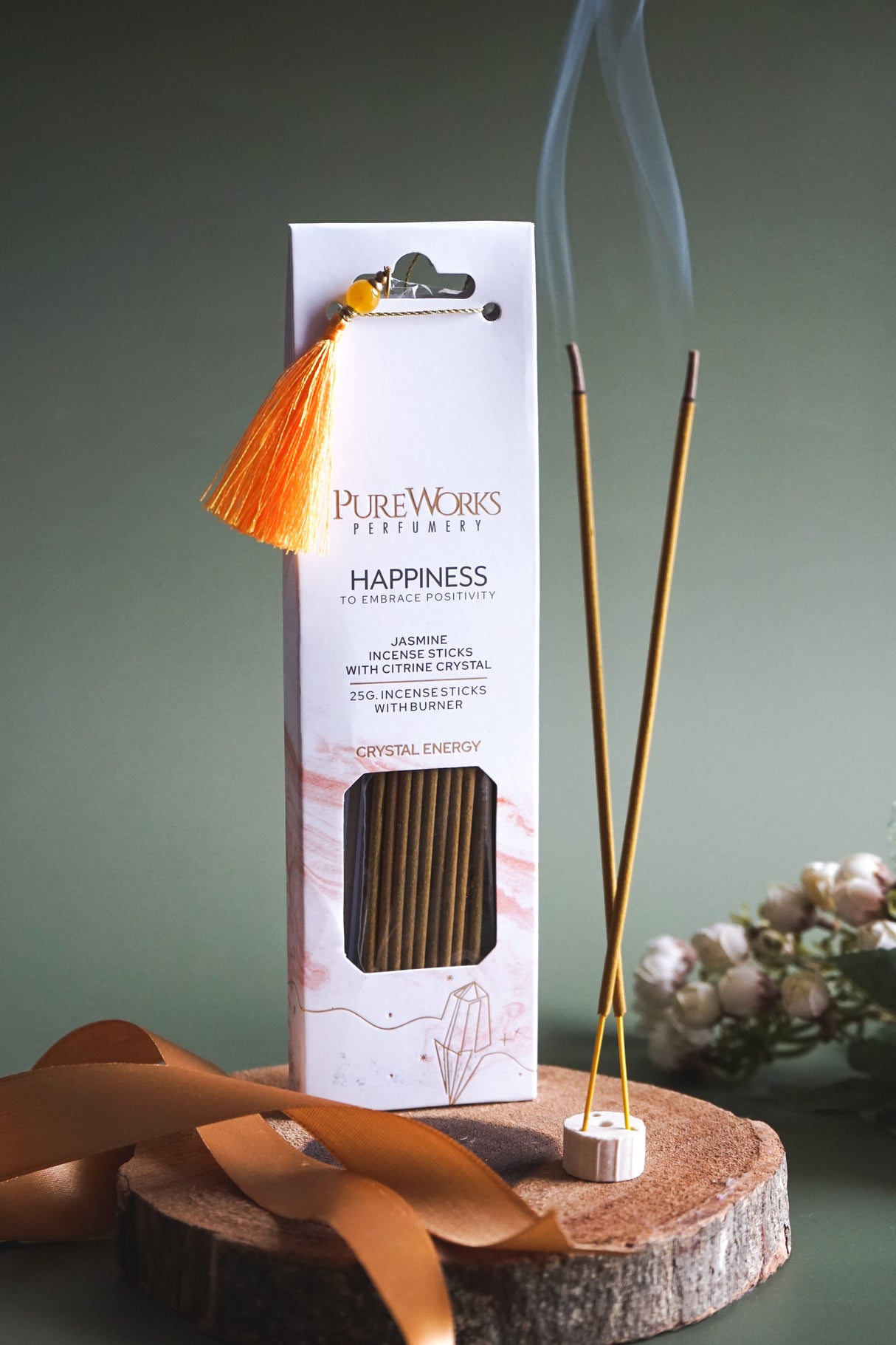 Set incienso Natural Crystal Energy - Felicidad - Song Of India