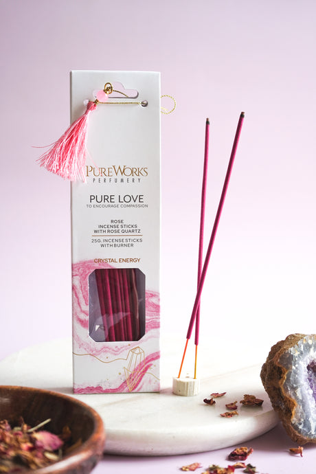 Set incienso Natural Crystal Energy - Amor Puro - Song Of India