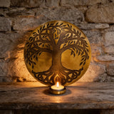 Porta Vela de Pared Árbol de la Vida Gold Pequeño